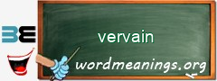 WordMeaning blackboard for vervain